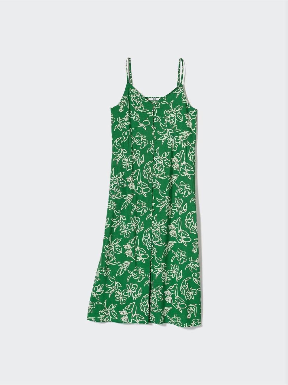 Uniqlo Green Floral Slip Dress